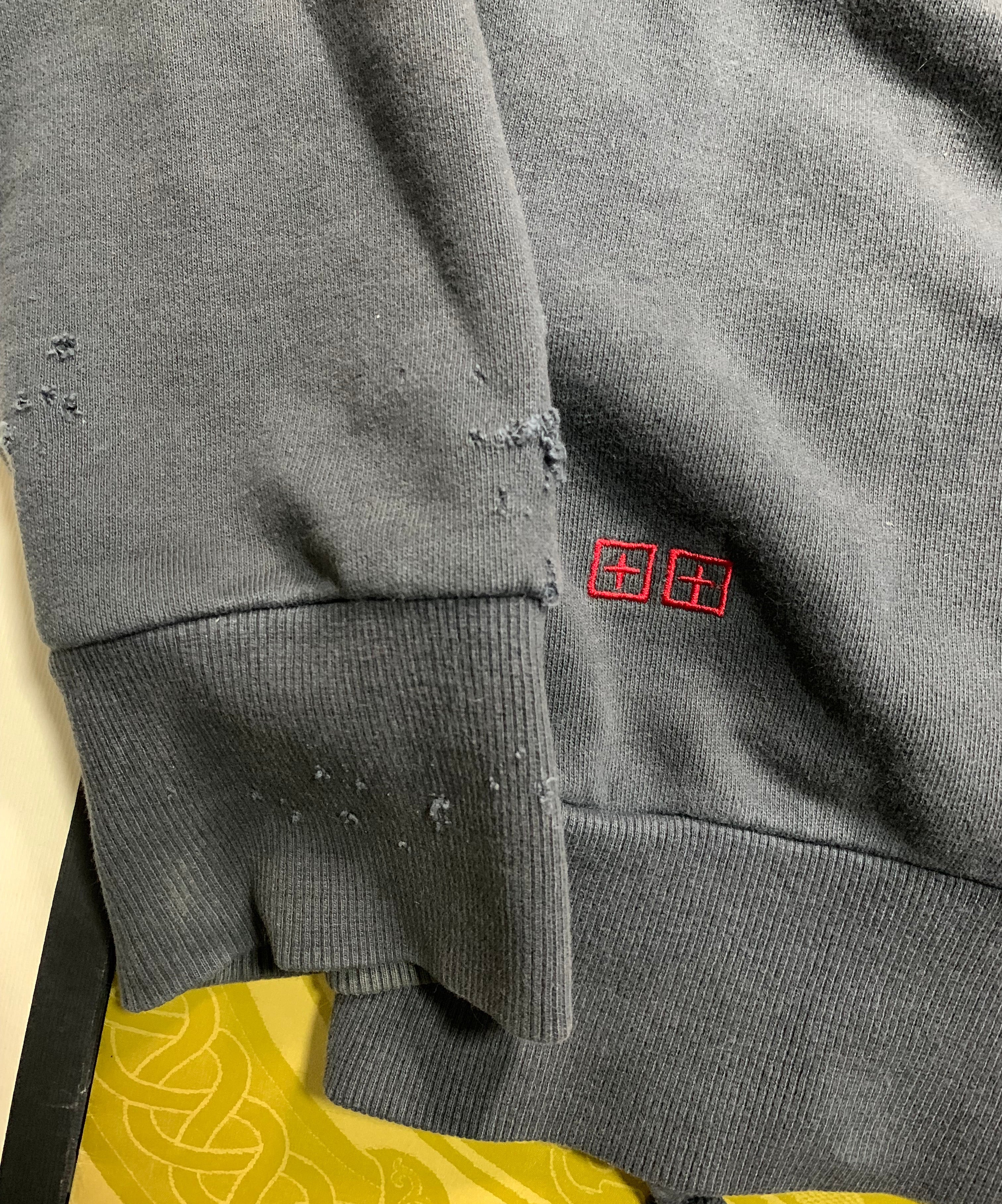 Ksubi eletric sun club distressed hoodie
