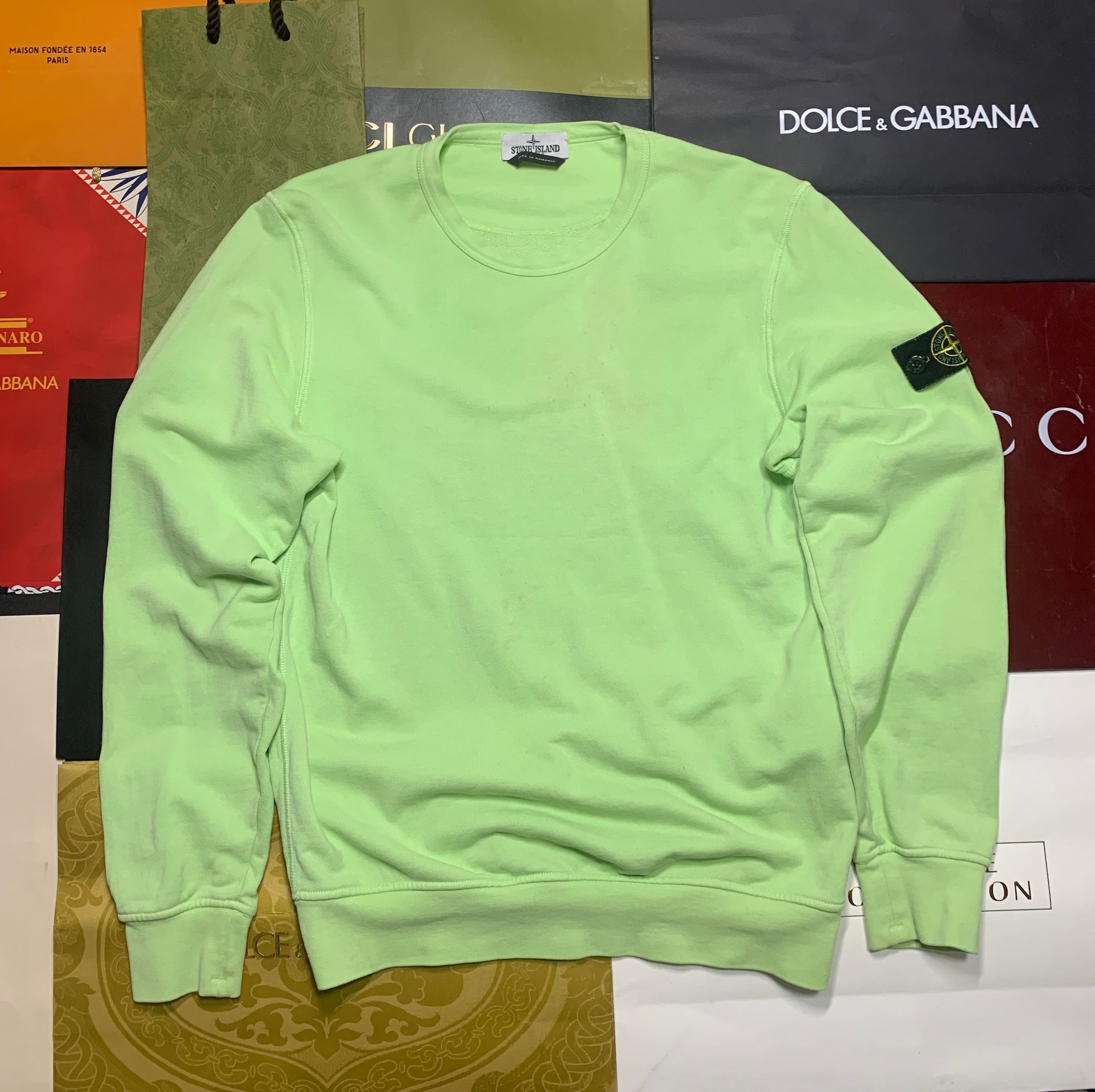 Stone island logo patch sweatshirt