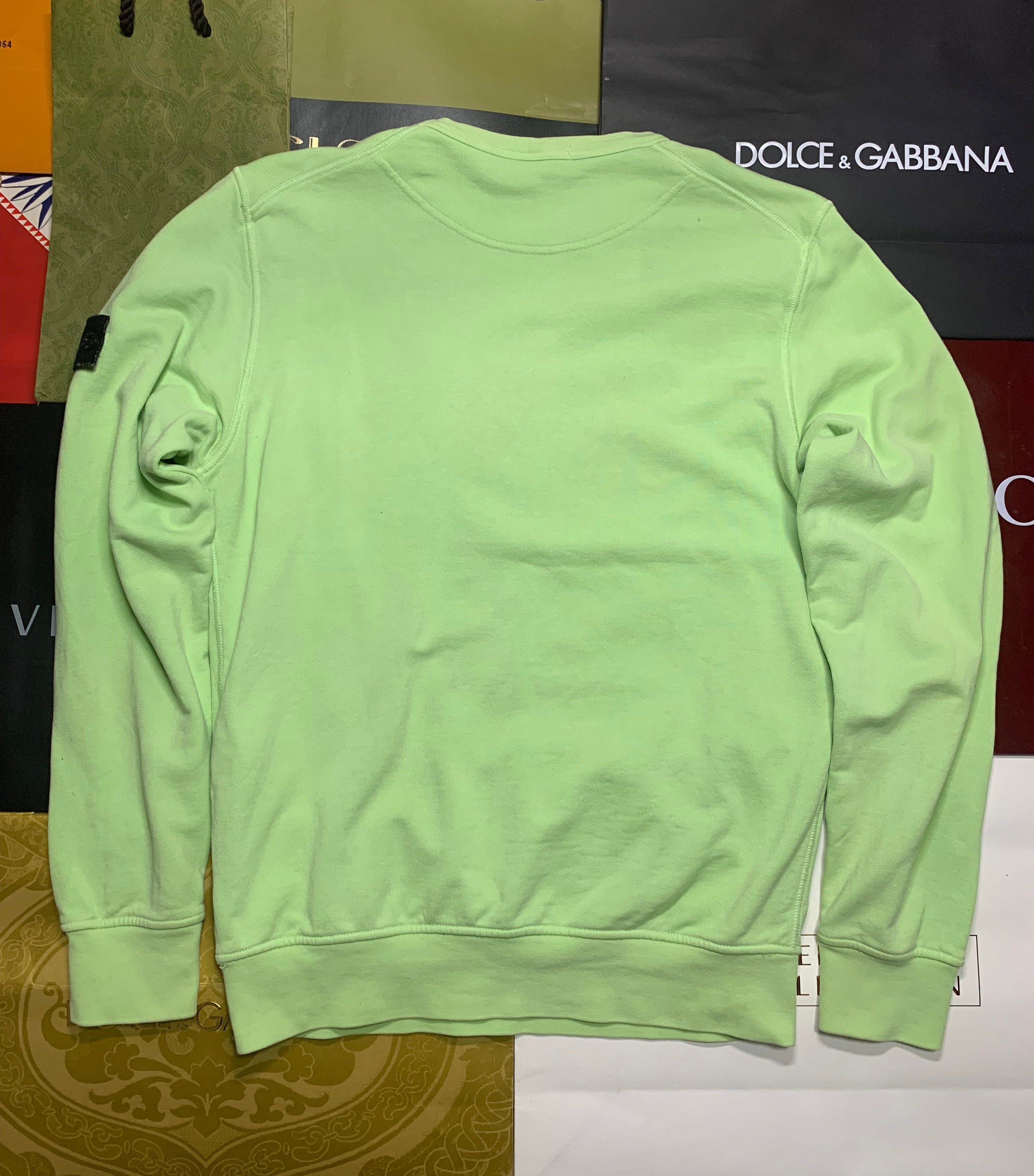 Stone island logo patch sweatshirt