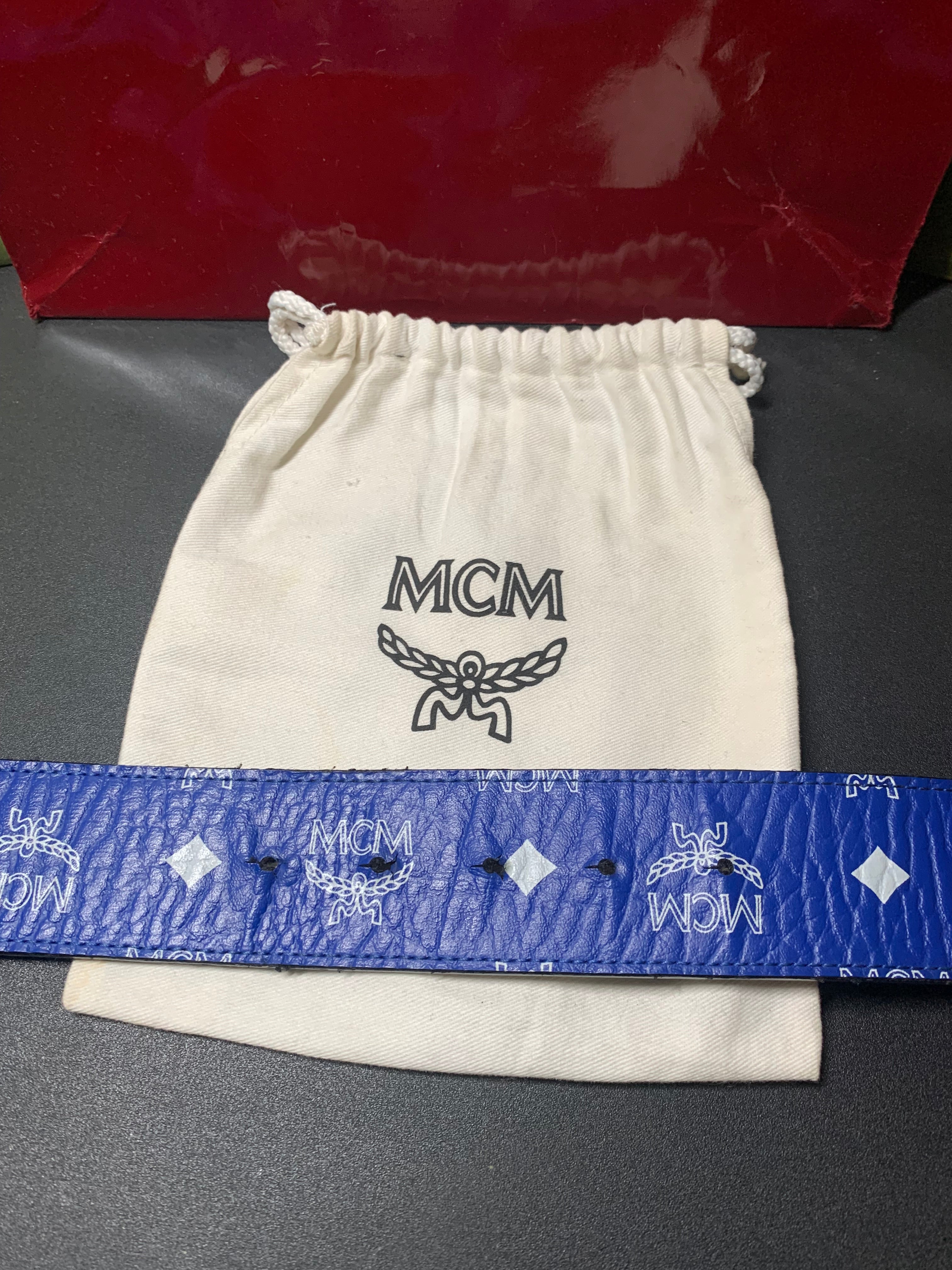MCM claus M reversible blue belt