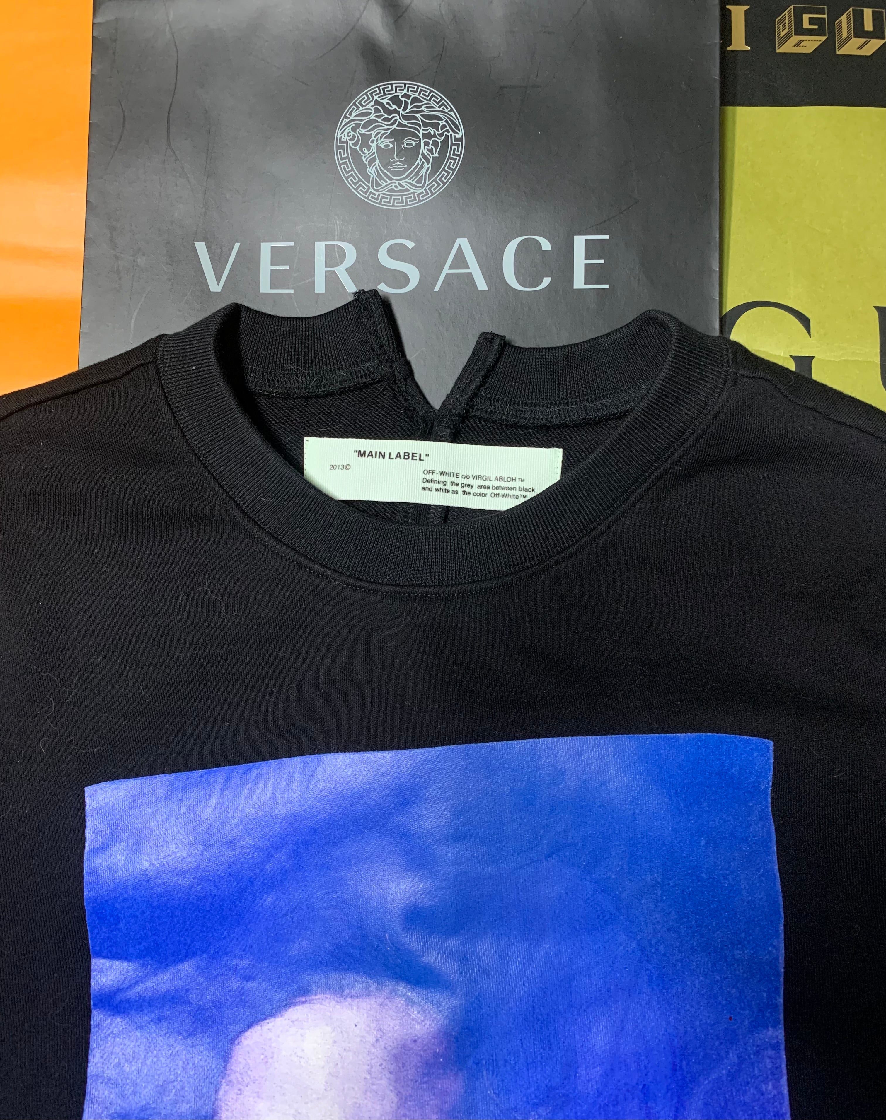 Off White diagonal bernini spliced crewneck