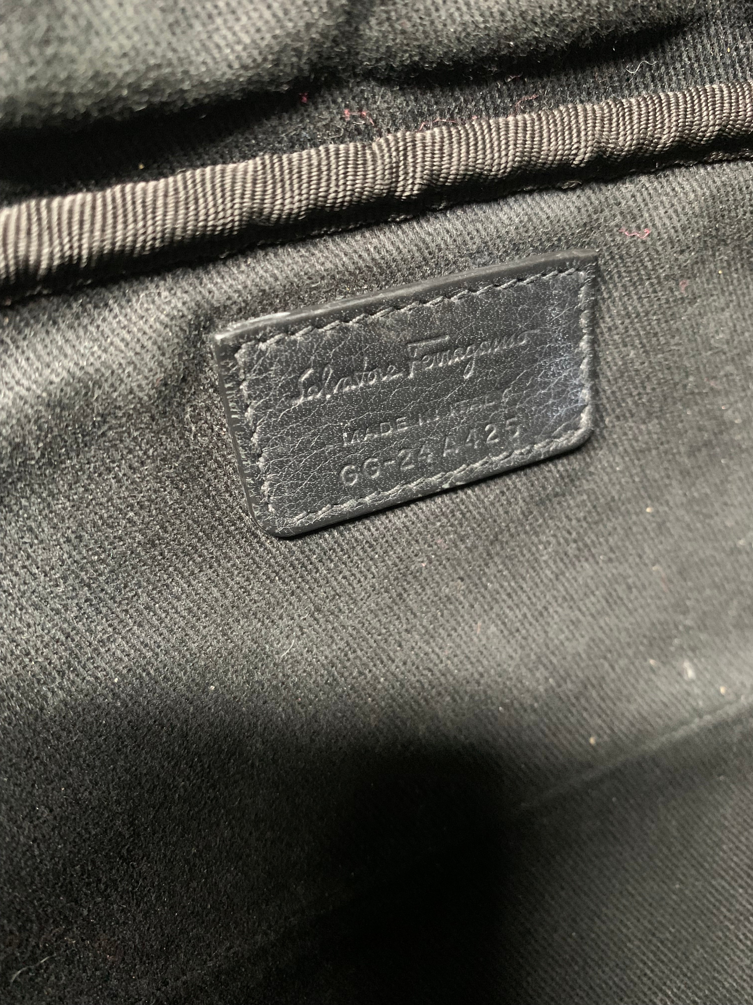 Ferragamo gancini logo embossed leather belt bag