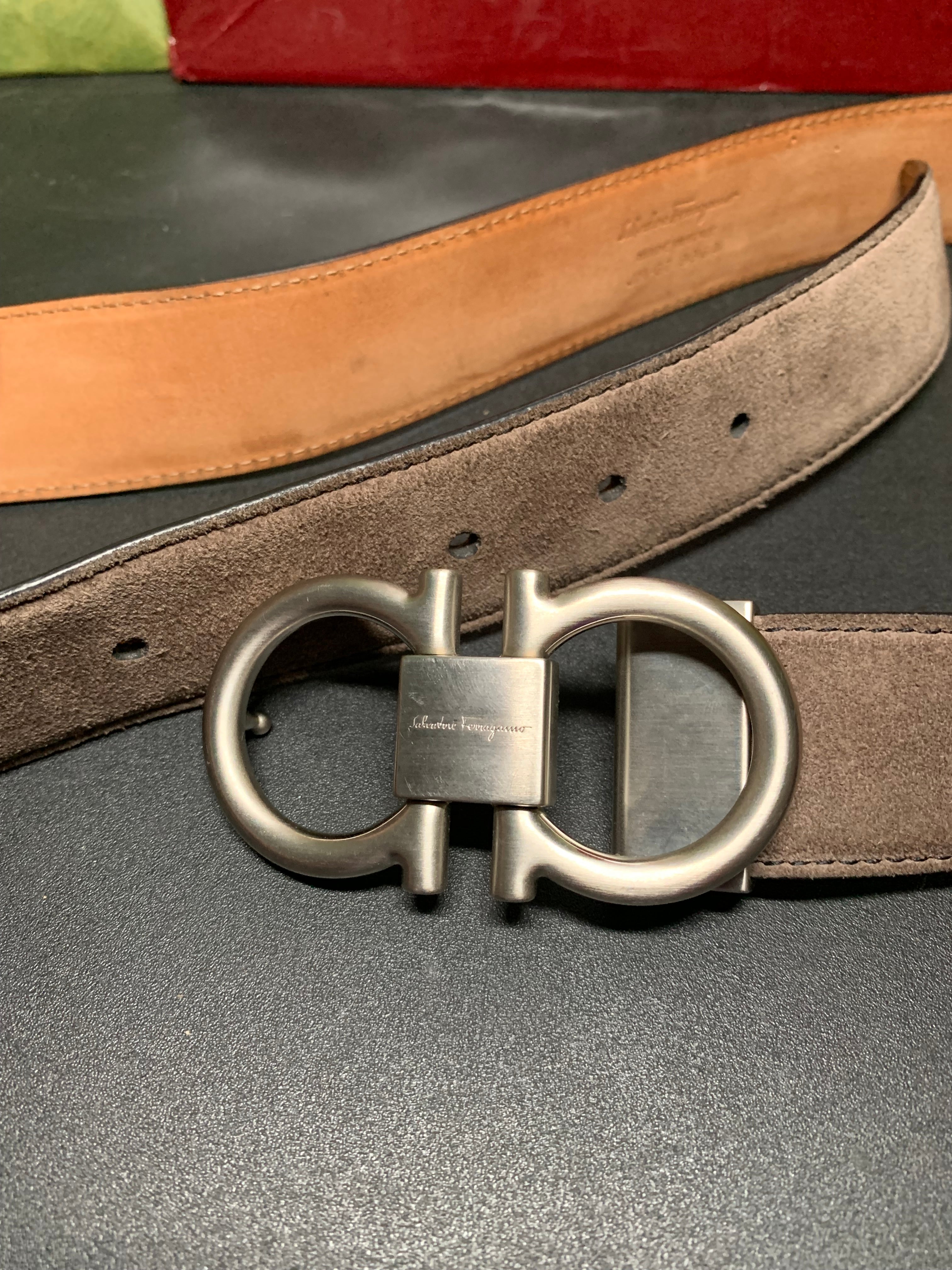 Ferragamo gancini logo belt
