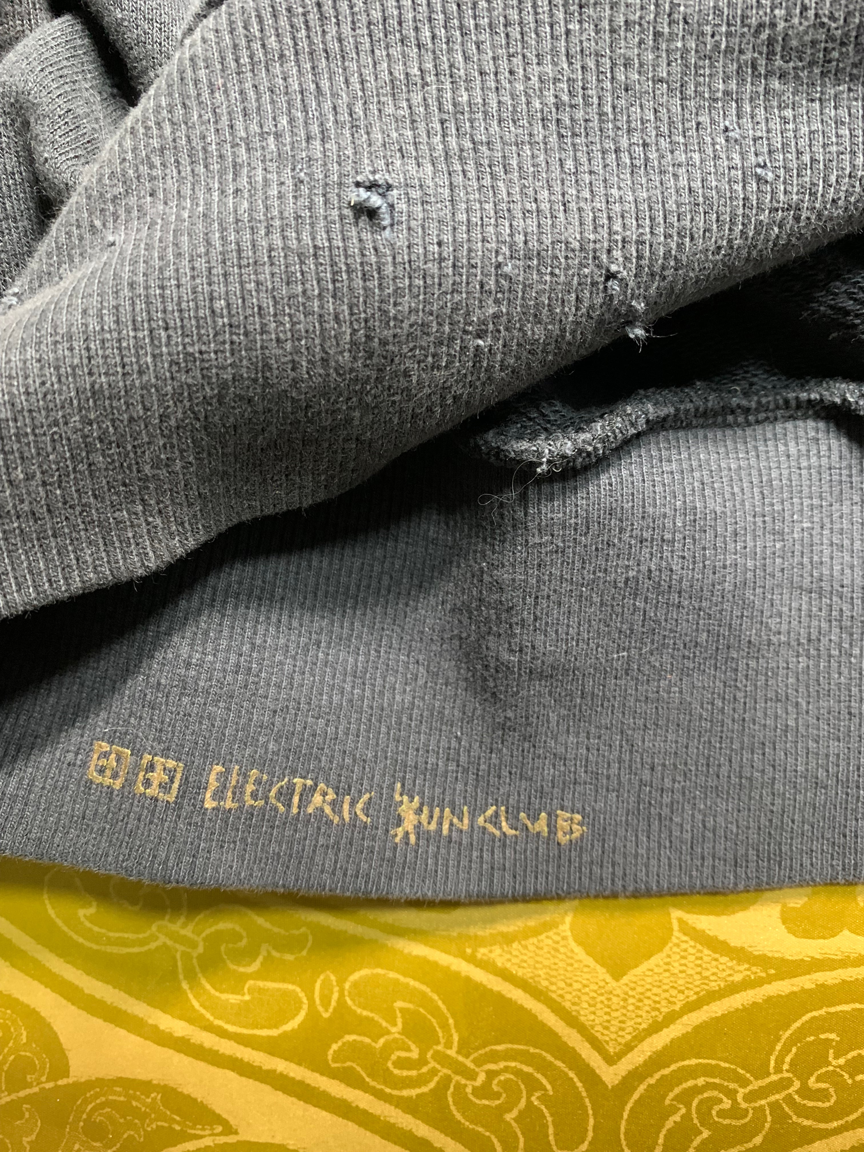Ksubi eletric sun club distressed hoodie