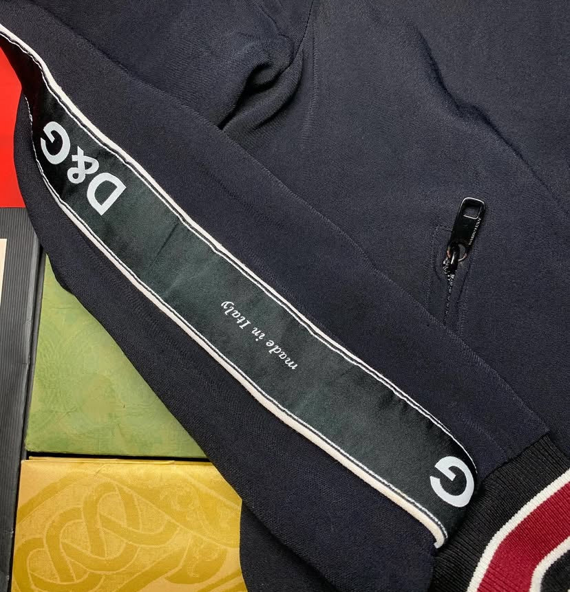 Dolce & Gabbana logo satin track jacket