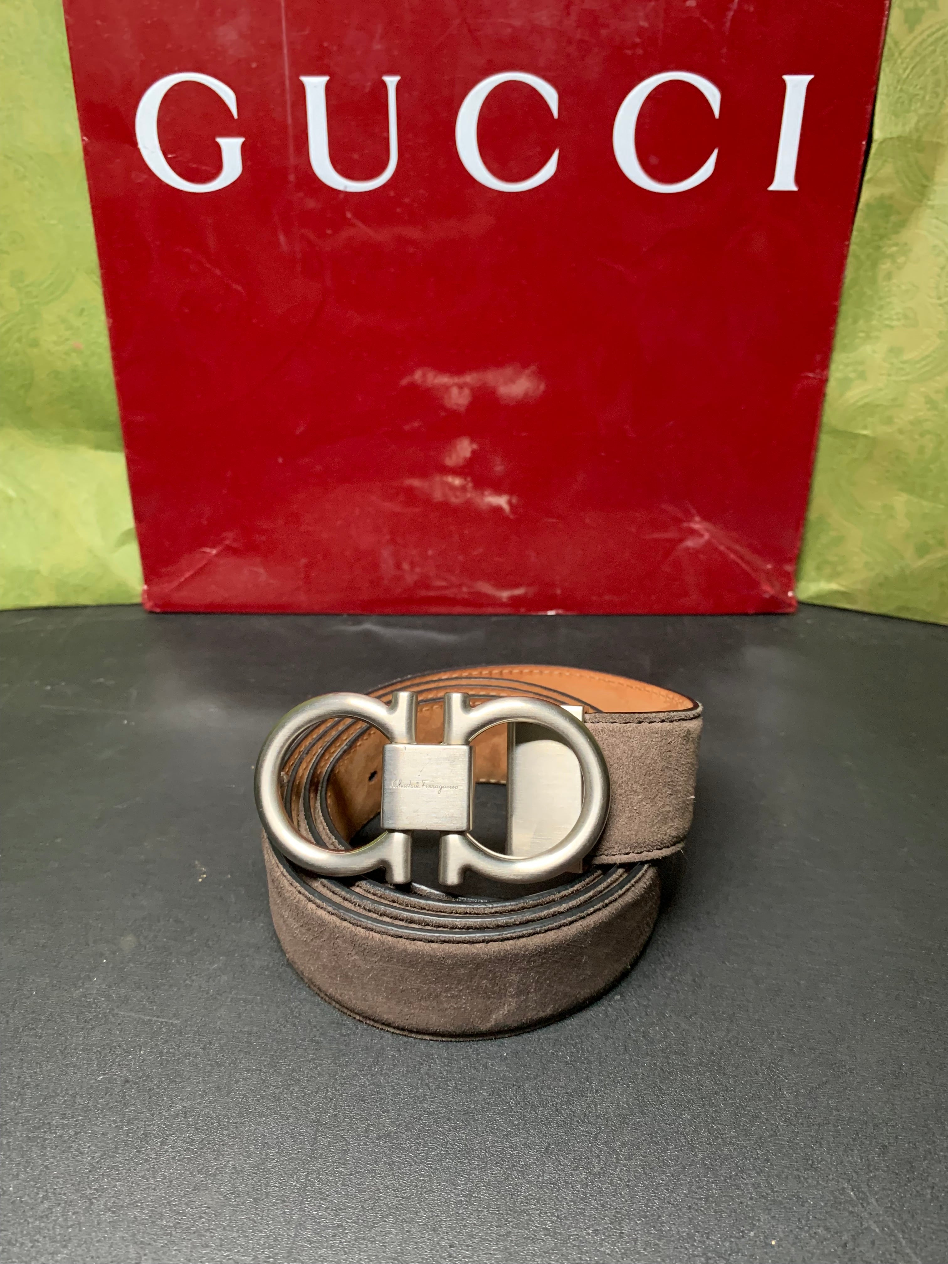 Ferragamo gancini logo belt