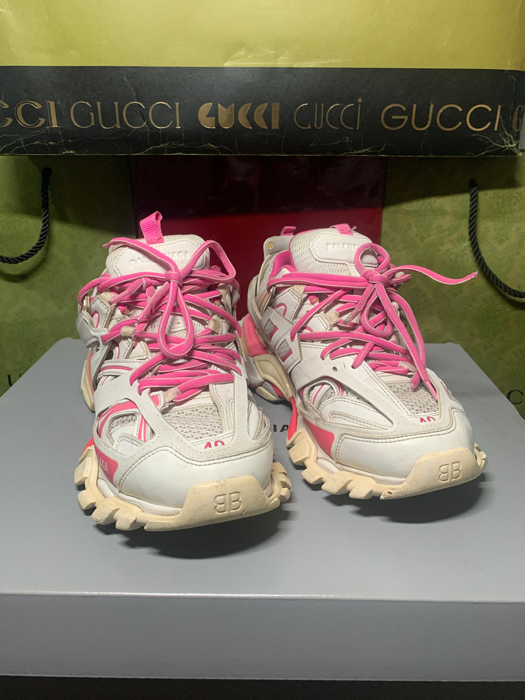 Balenciaga track pink/white