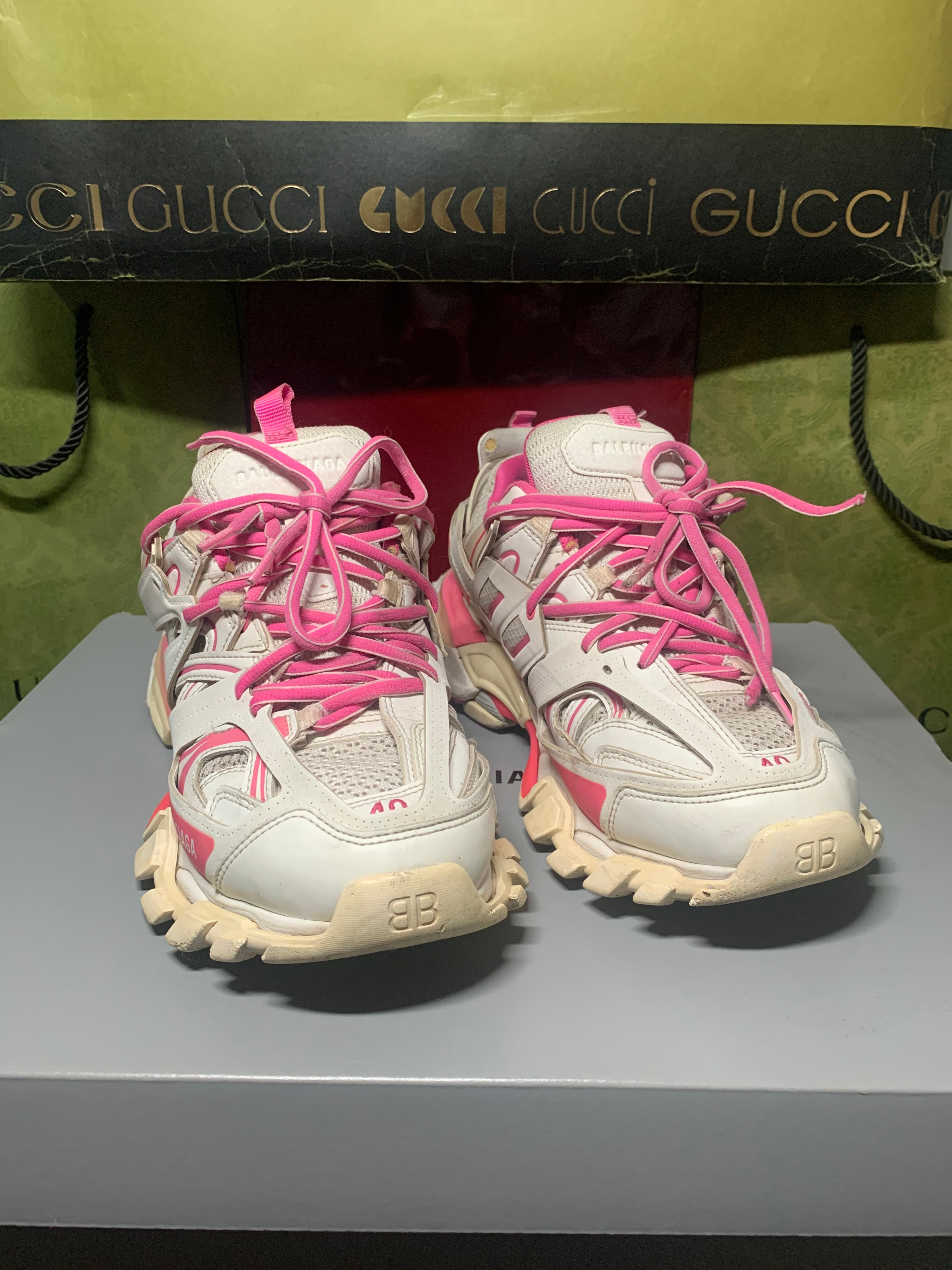 Balenciaga track pink/white