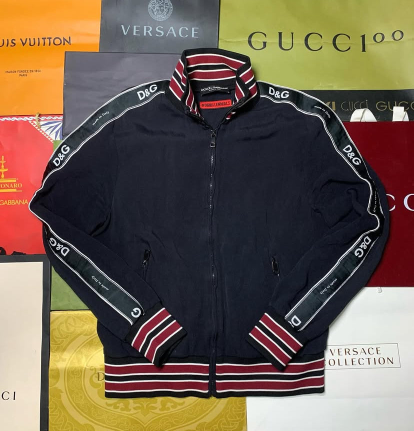 Dolce & Gabbana logo satin track jacket