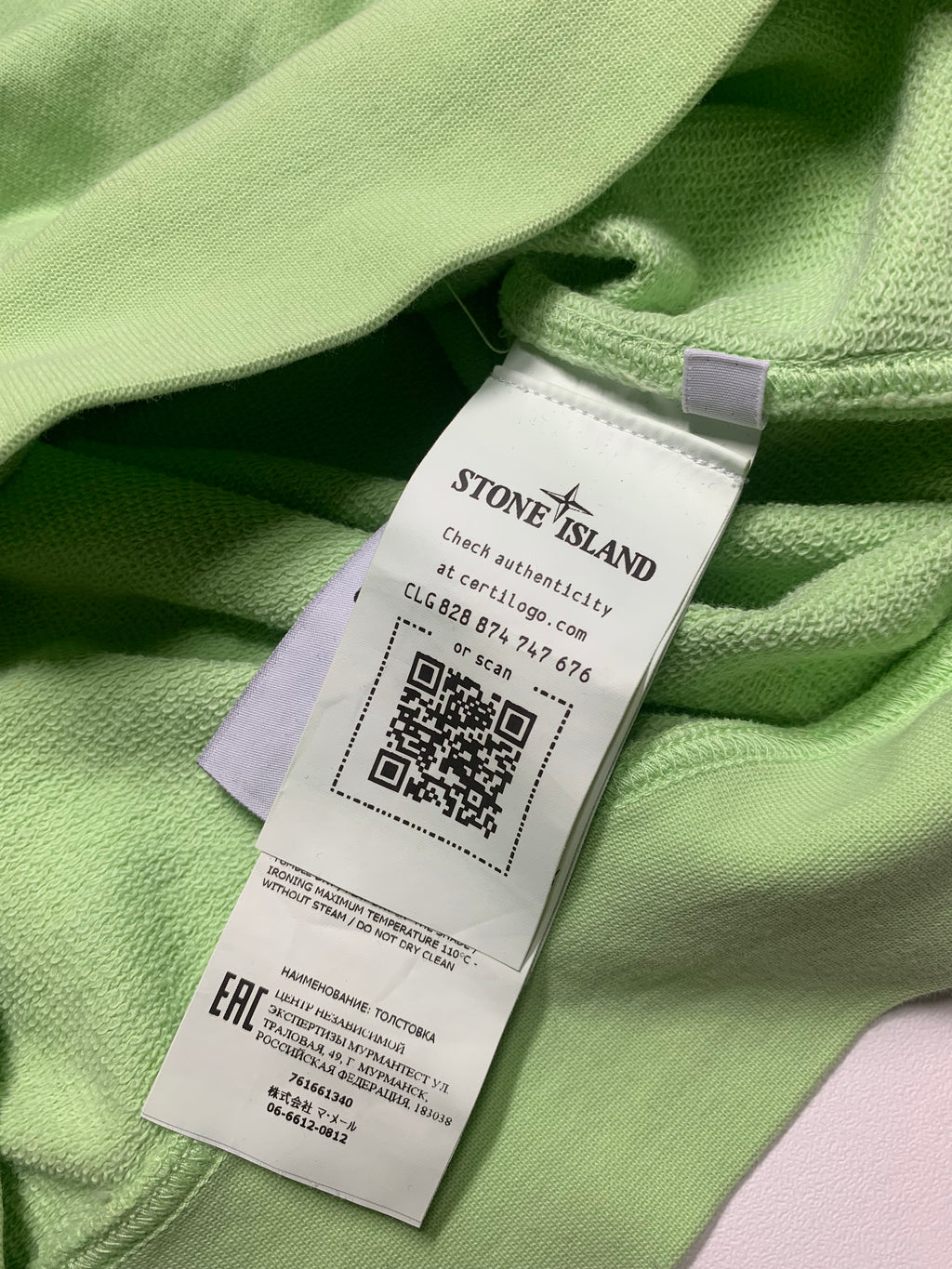 Stone island logo patch sweatshirt