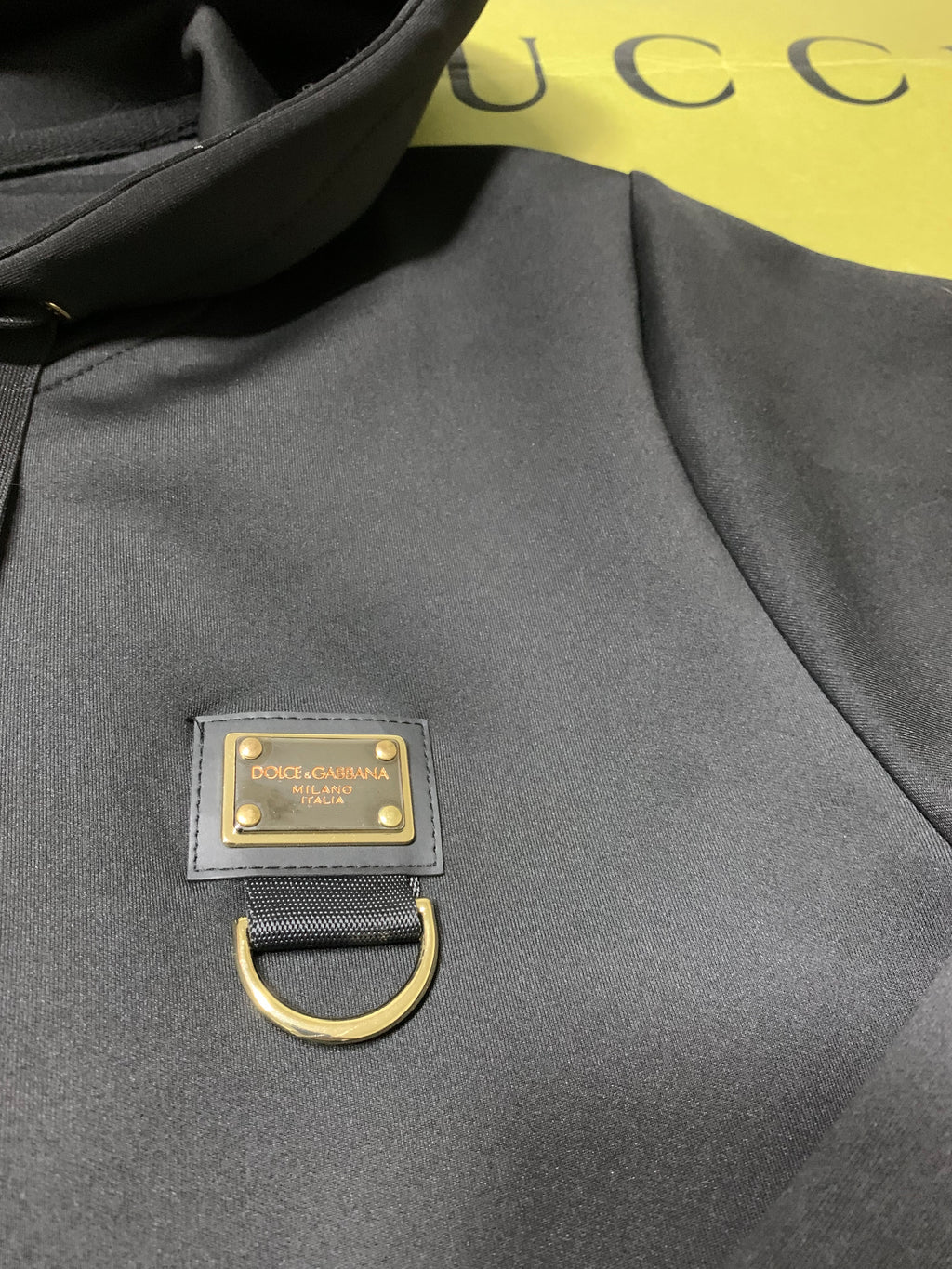 Dolce & Gabbana satin plaque logo hoodie