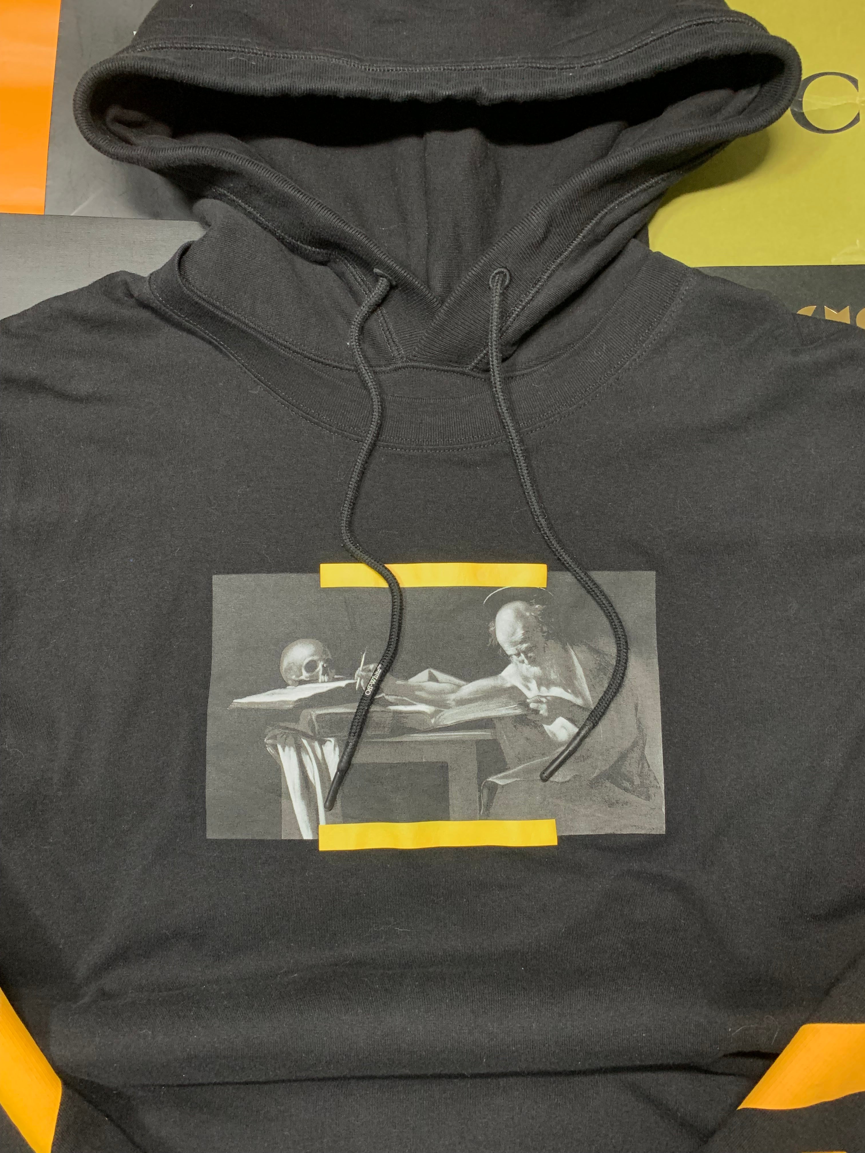 Off White caravaggio painthing double sleeve hoodie