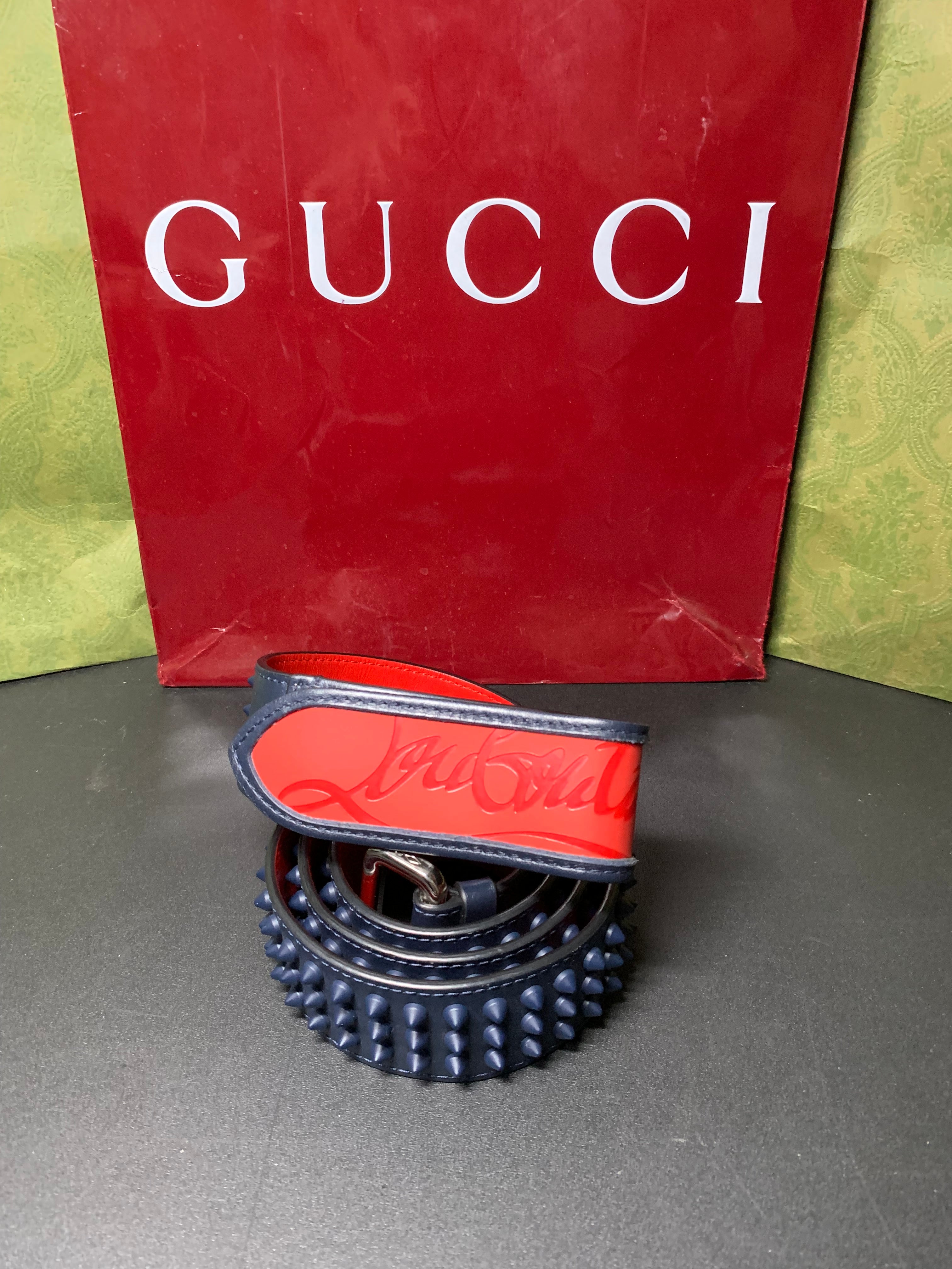 Louboutin studded spike belt