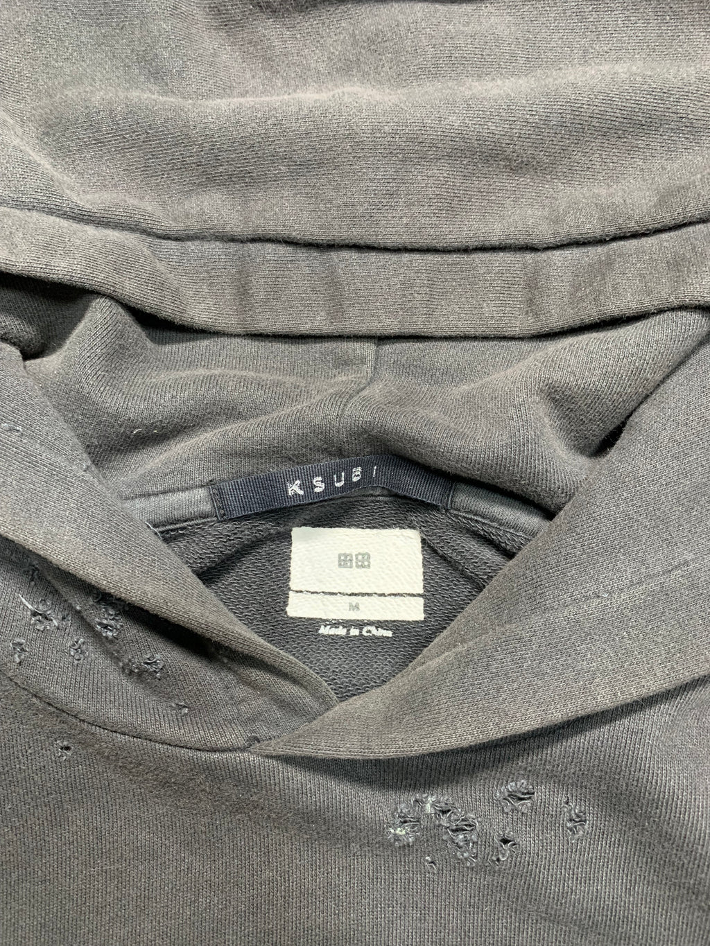 Ksubi eletric sun club distressed hoodie