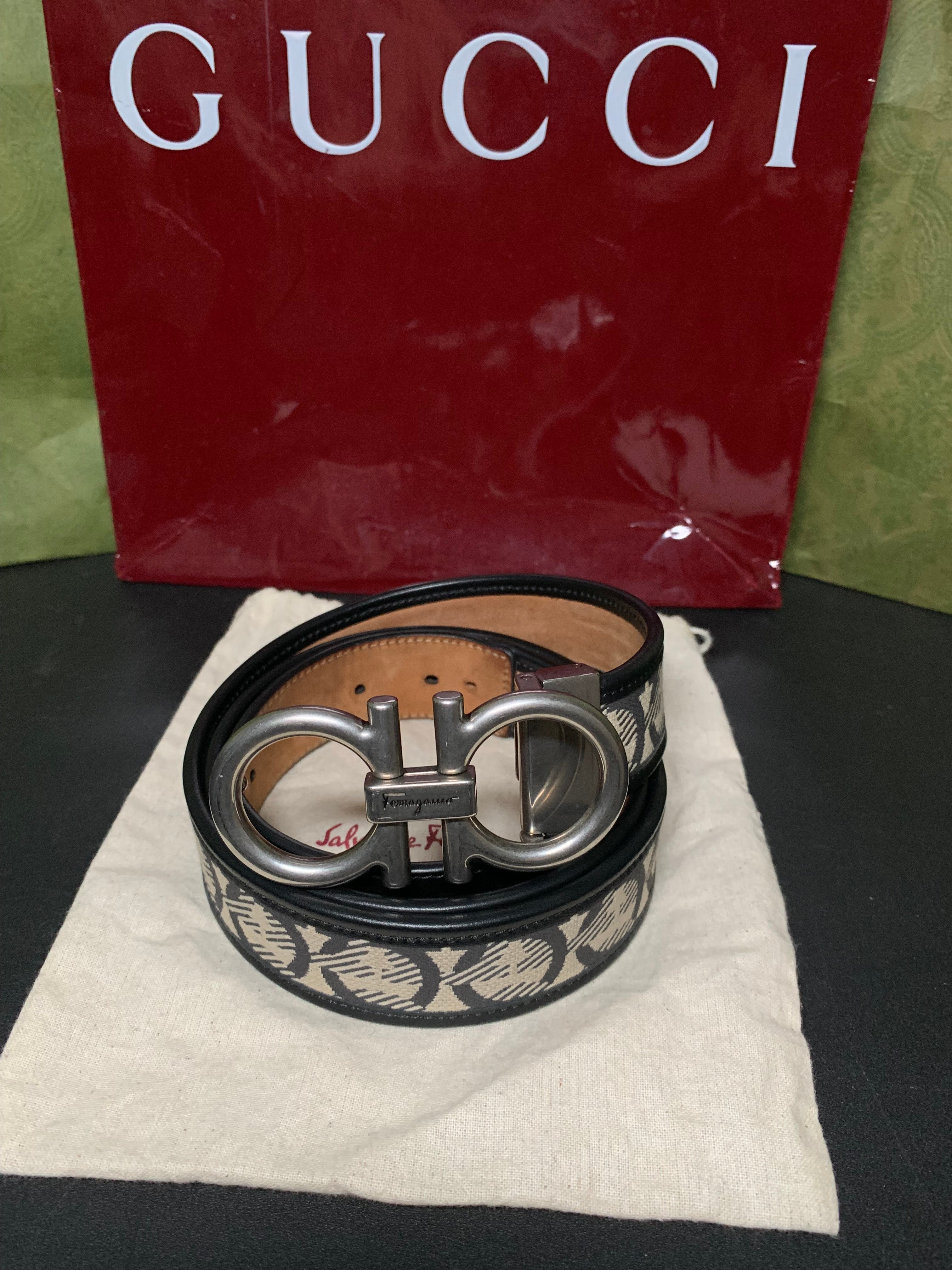 Ferragamo gancini logo belt