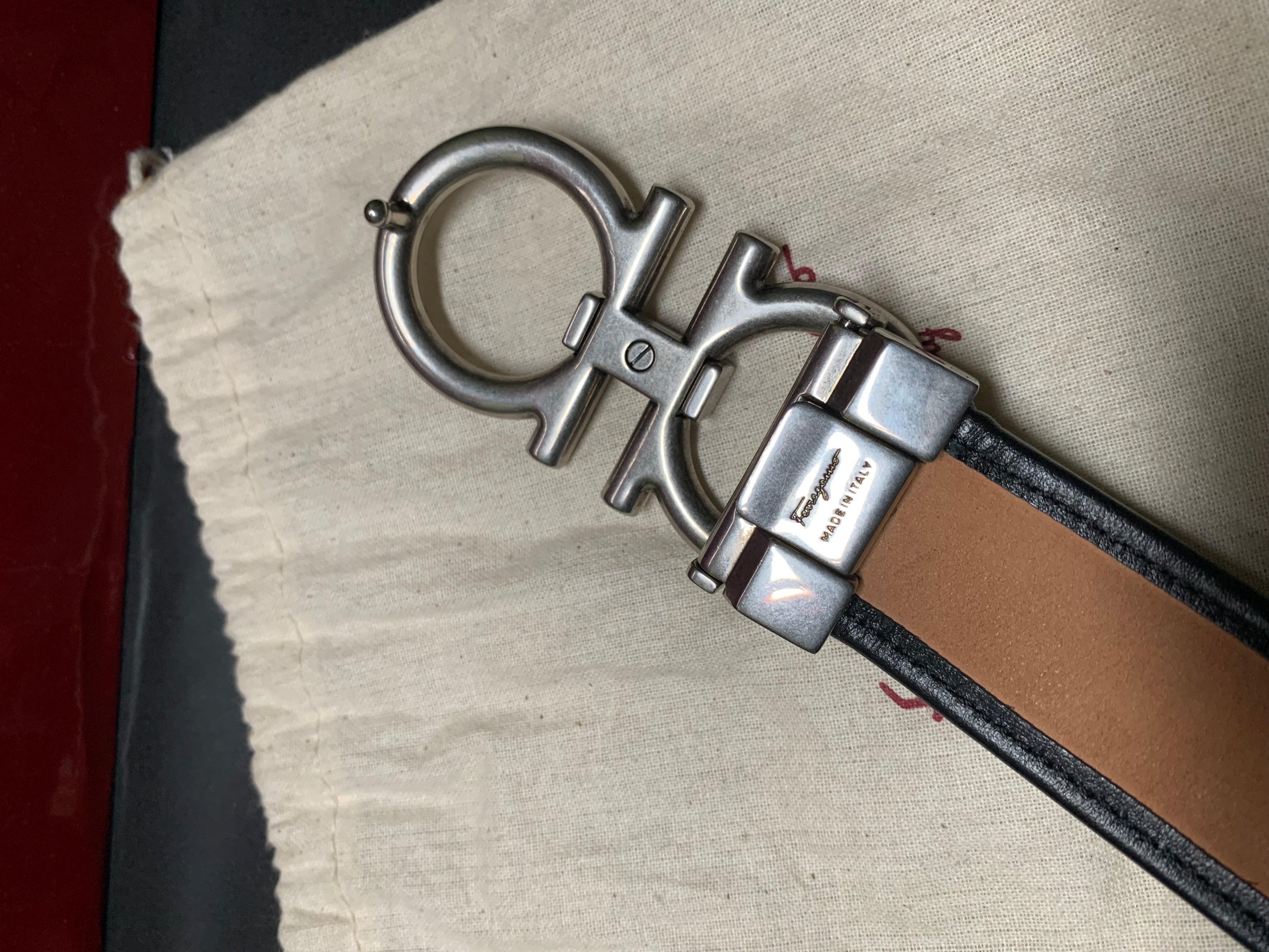 Ferragamo gancini logo belt