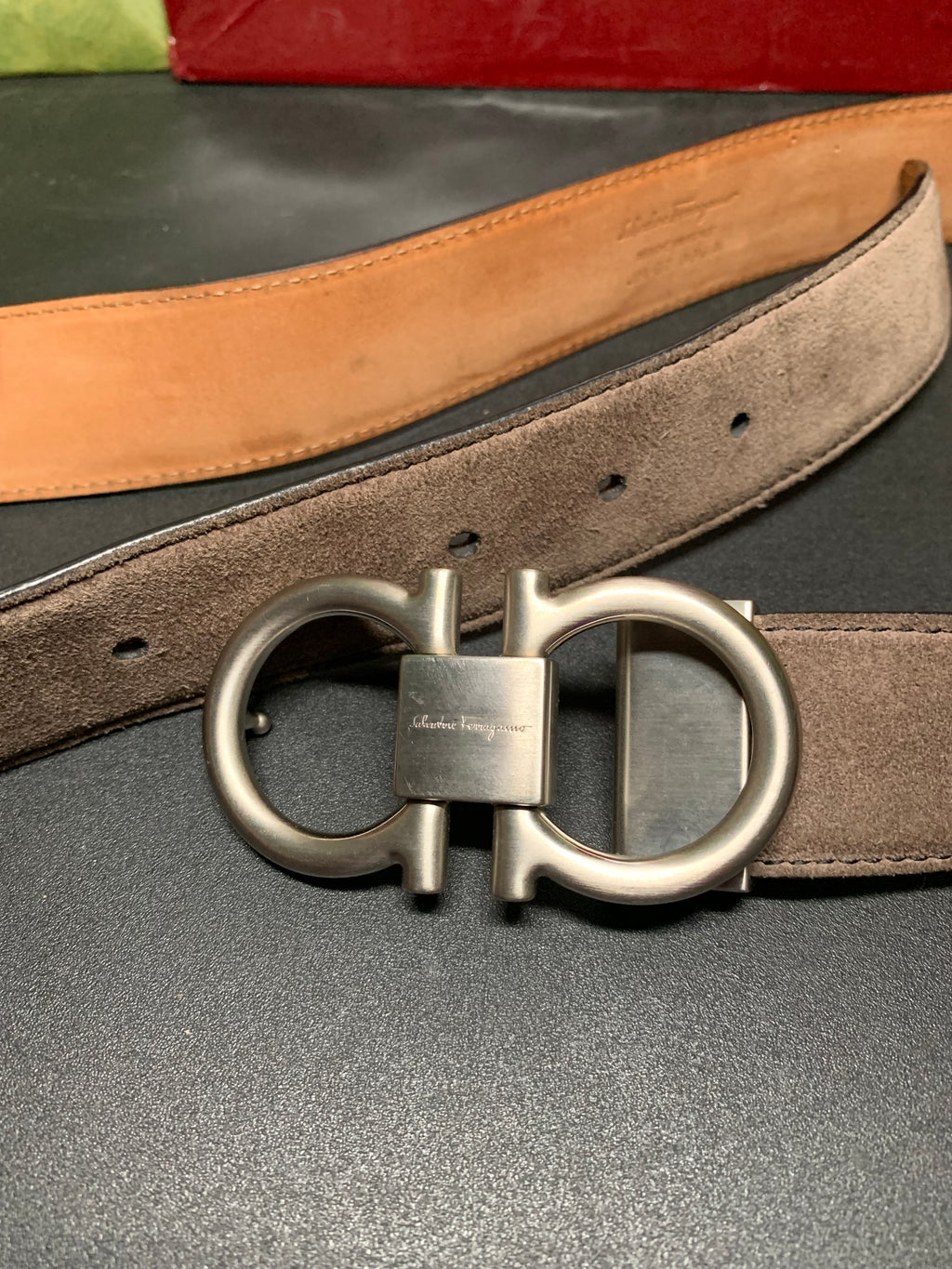 Ferragamo gancini logo belt