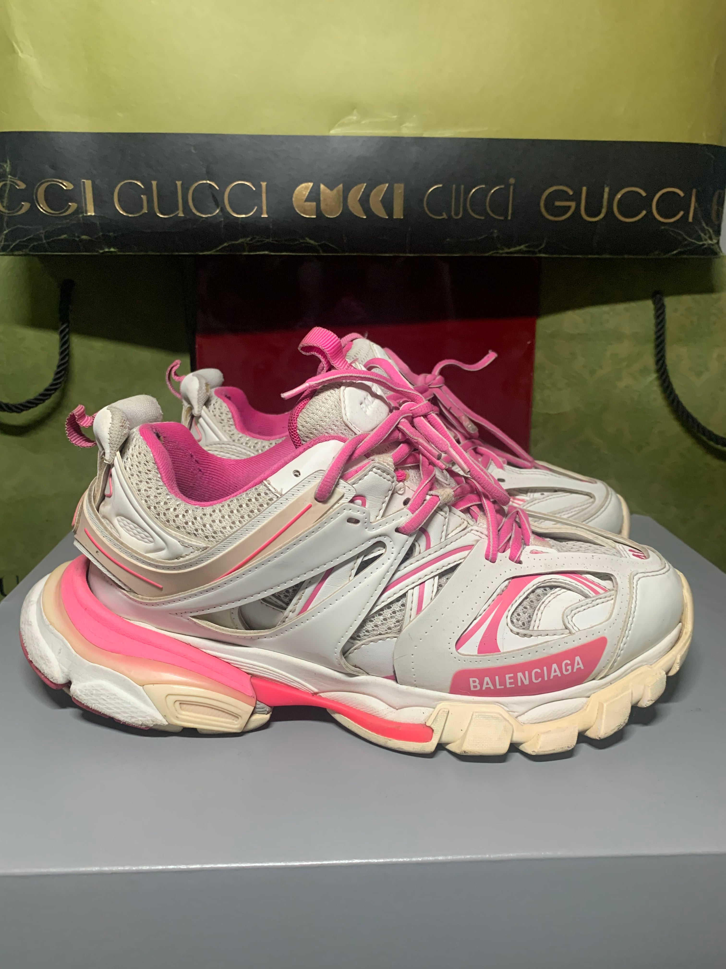 Balenciaga track pink/white