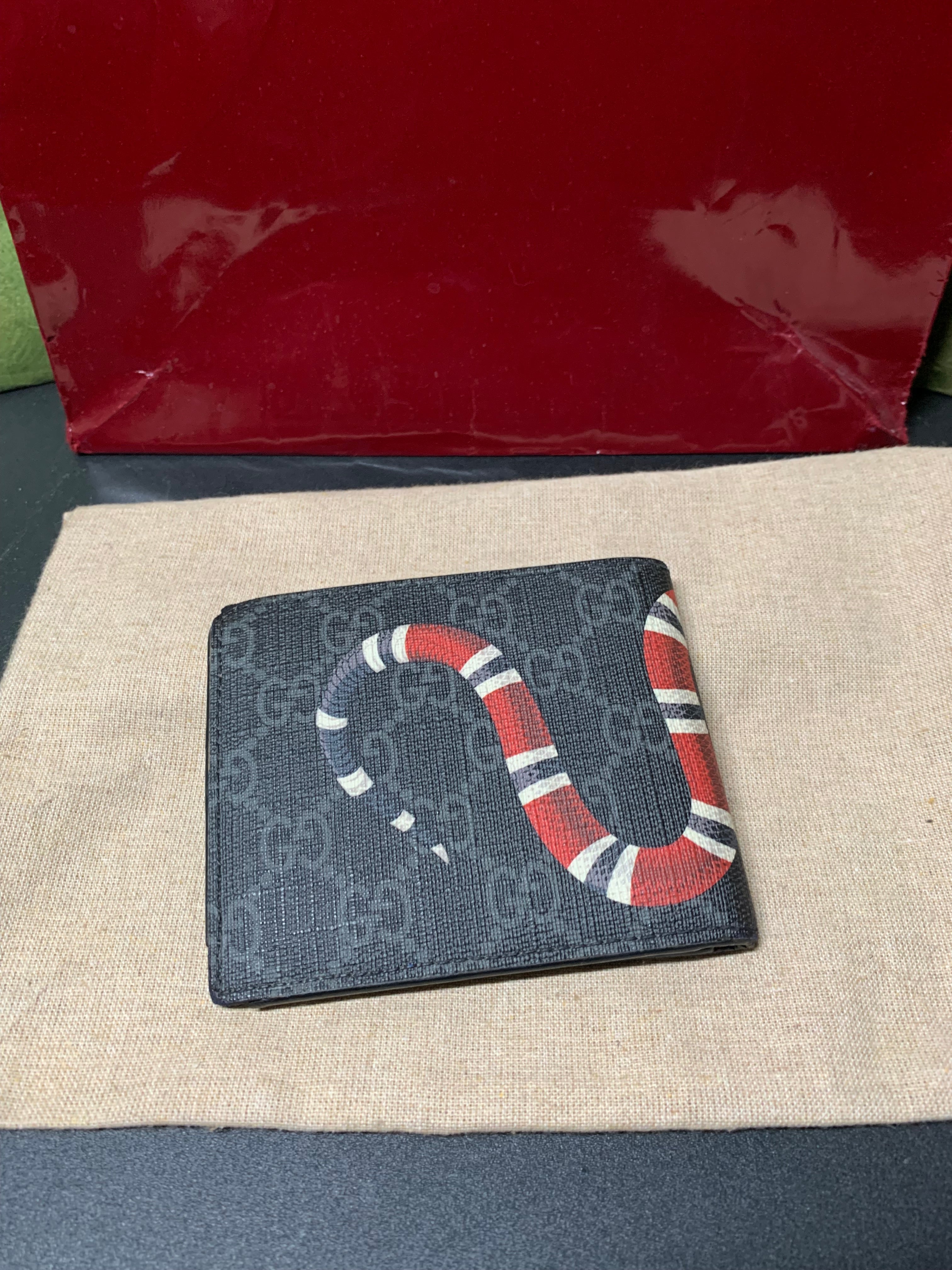 Gucci kingsnake supreme canvas wallet
