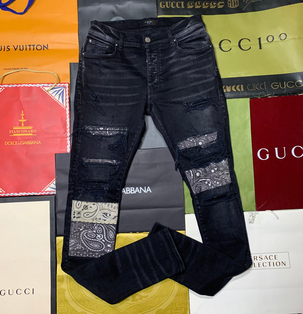 Amiri vintage bandana artpatch SS22 jeans