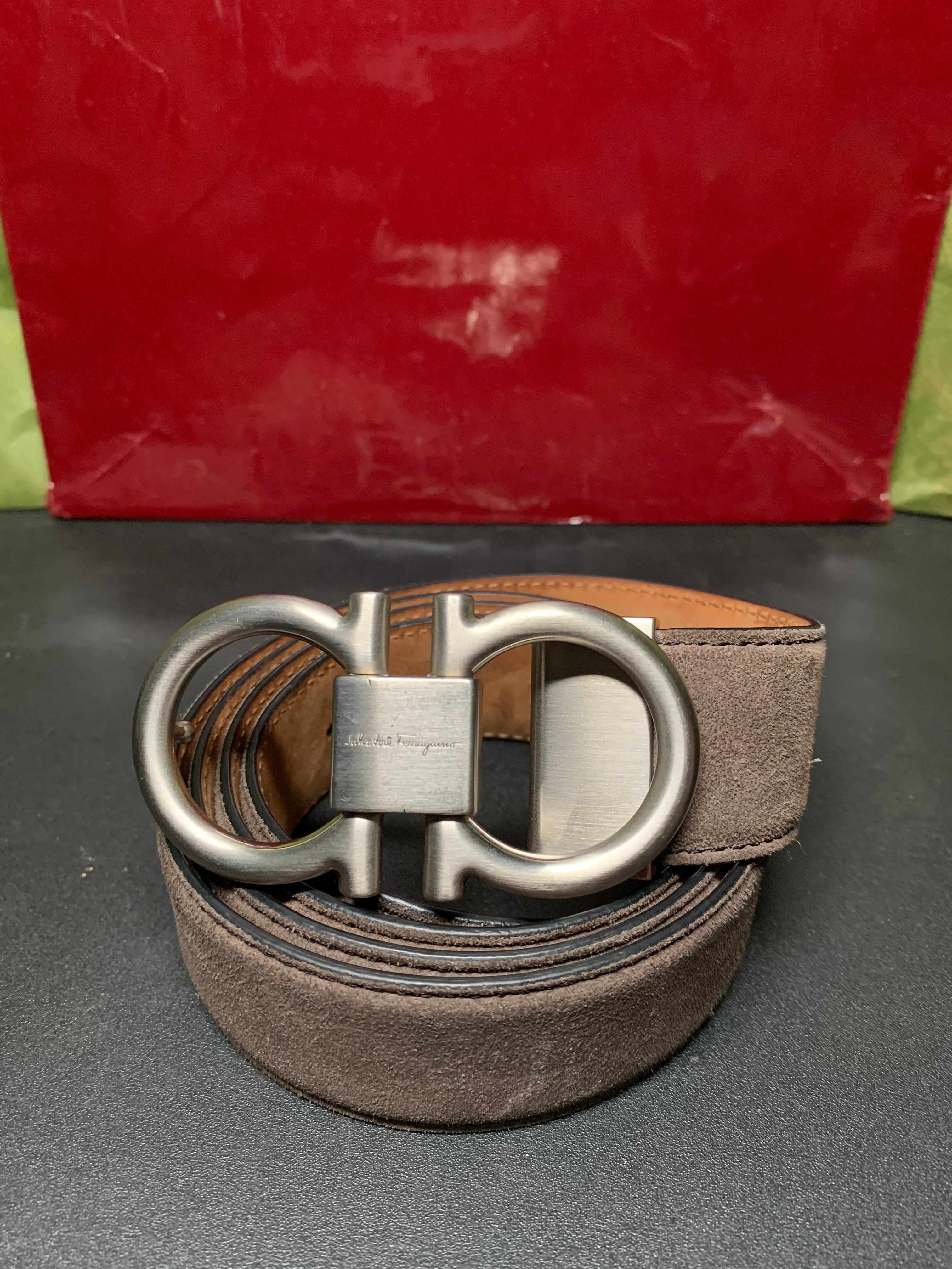 Ferragamo gancini logo belt