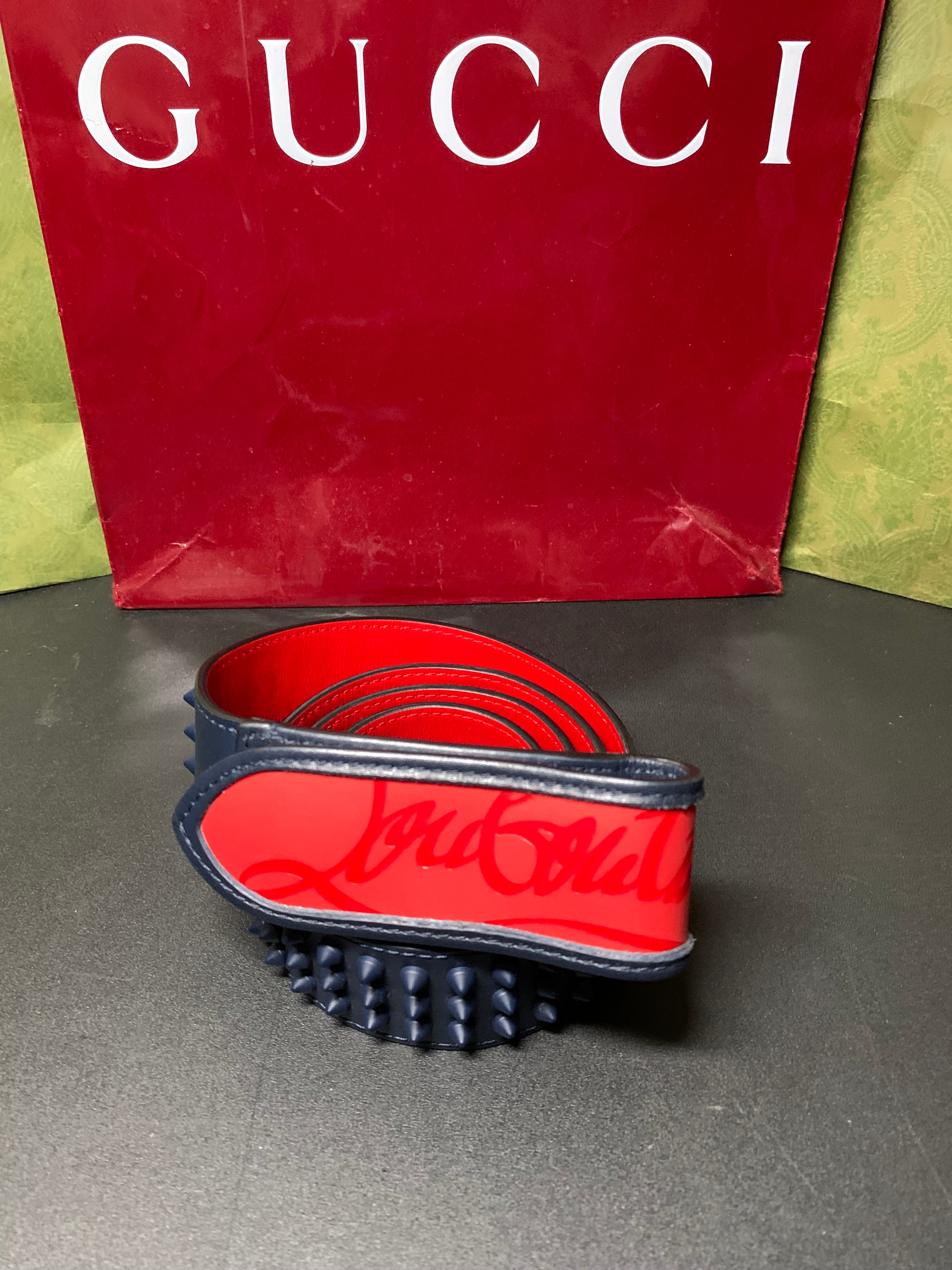 Louboutin studded spike belt