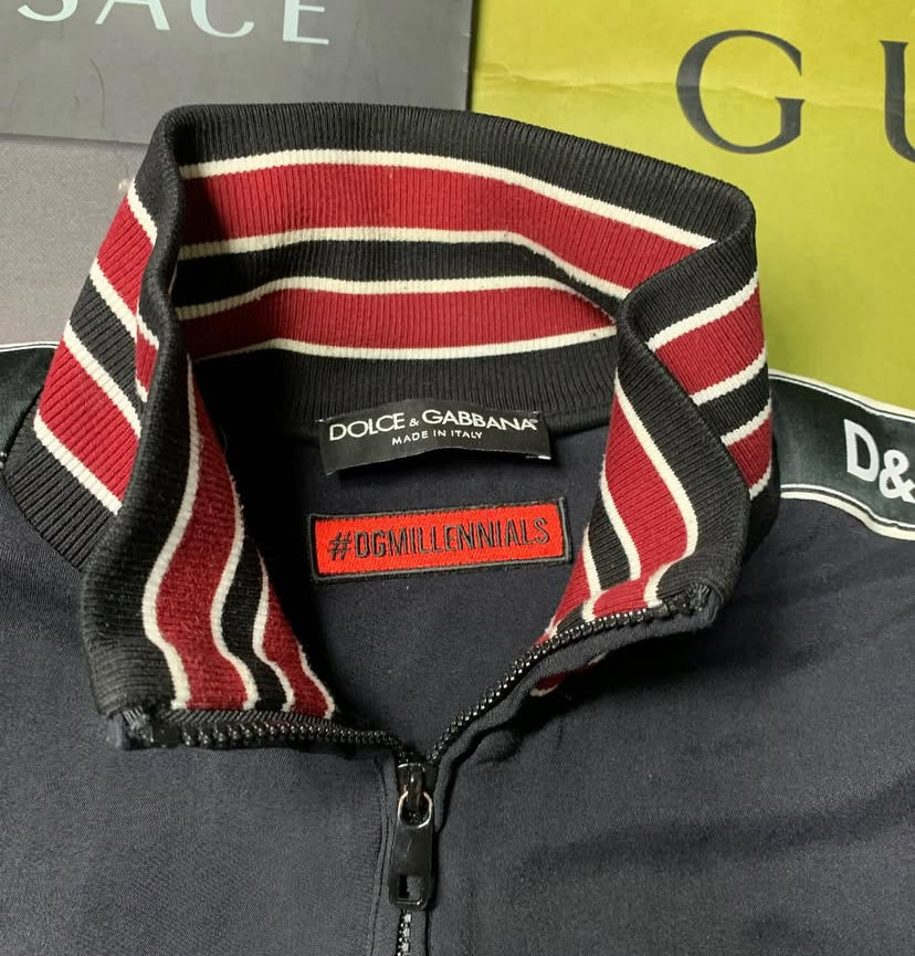 Dolce & Gabbana logo satin track jacket
