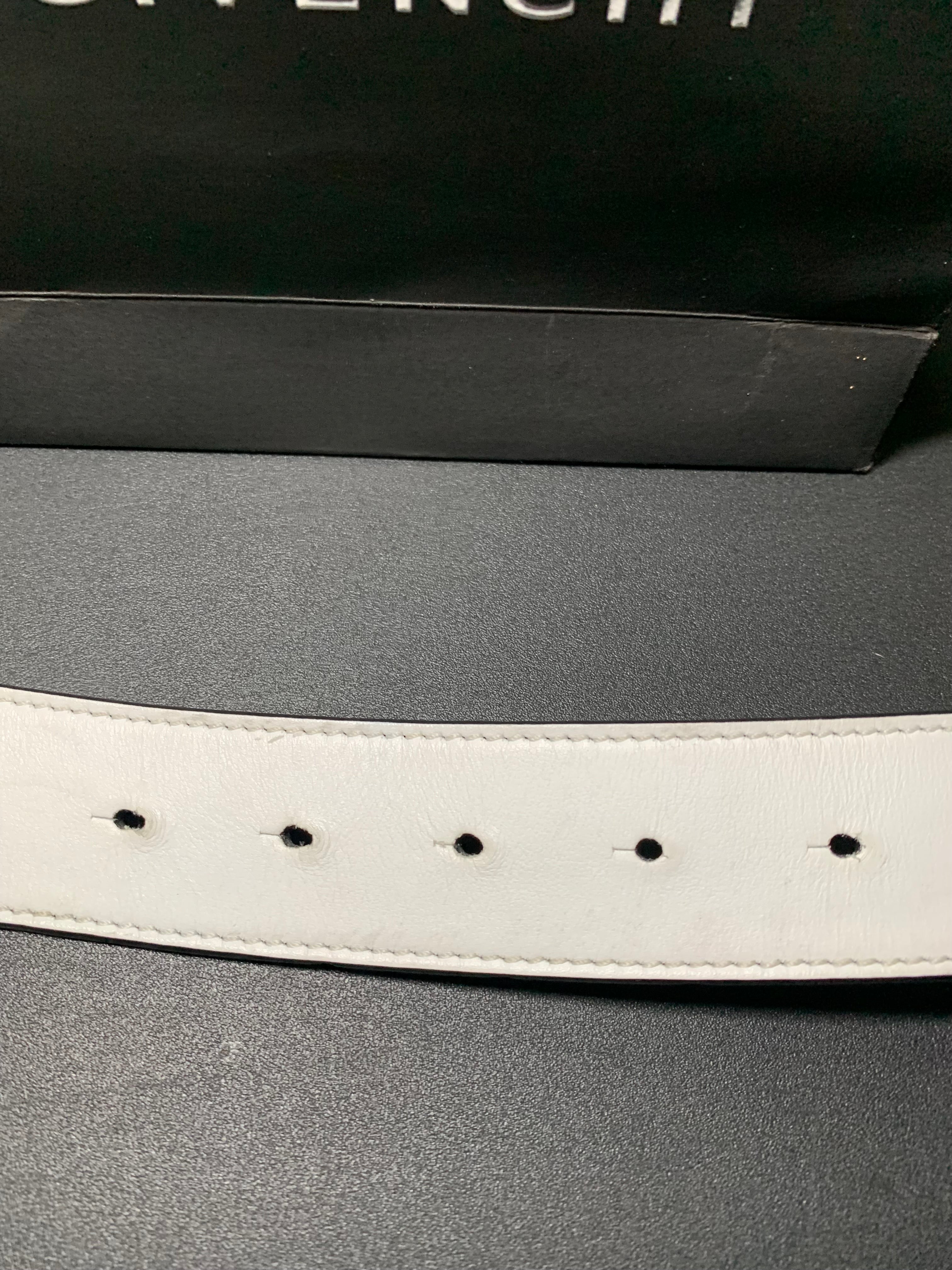 Givenchy 4G spray painted logo reversible belt