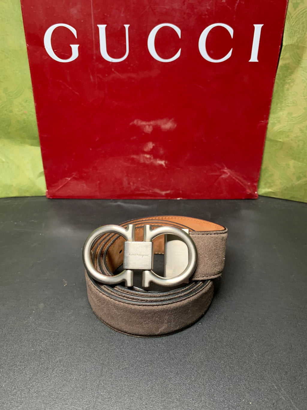 Ferragamo gancini logo belt