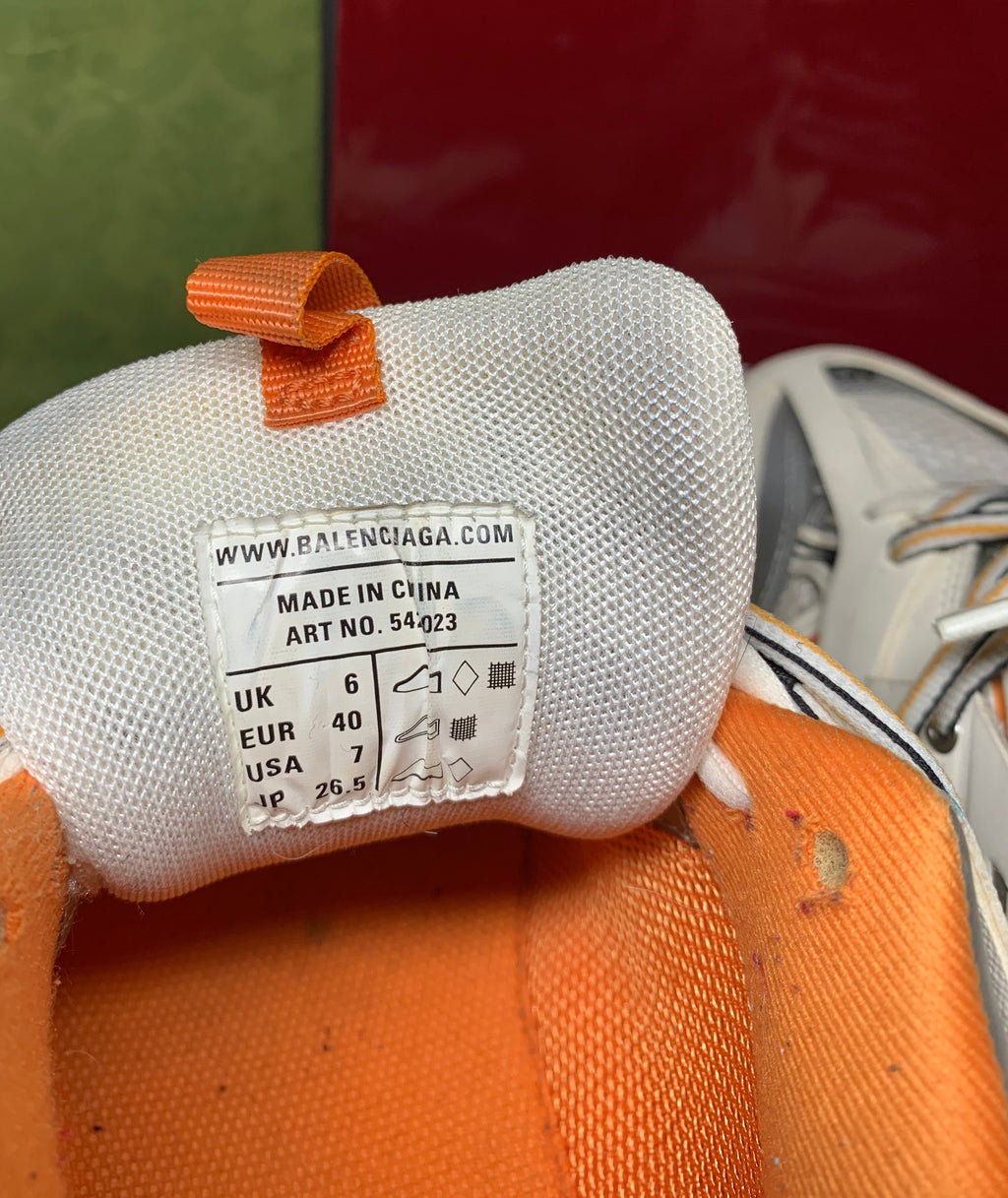 Balenciaga track orange/white