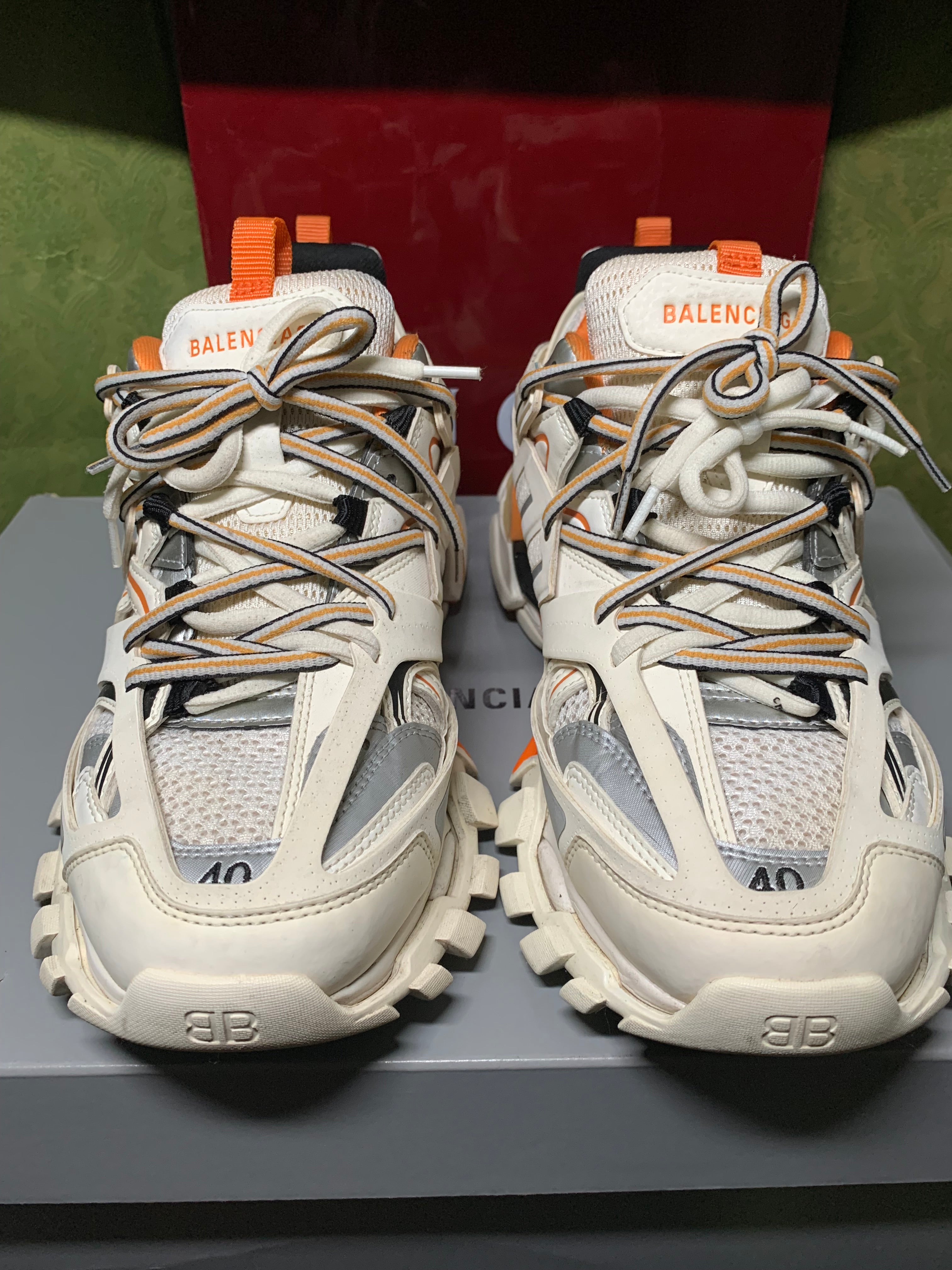 Balenciaga track orange/white