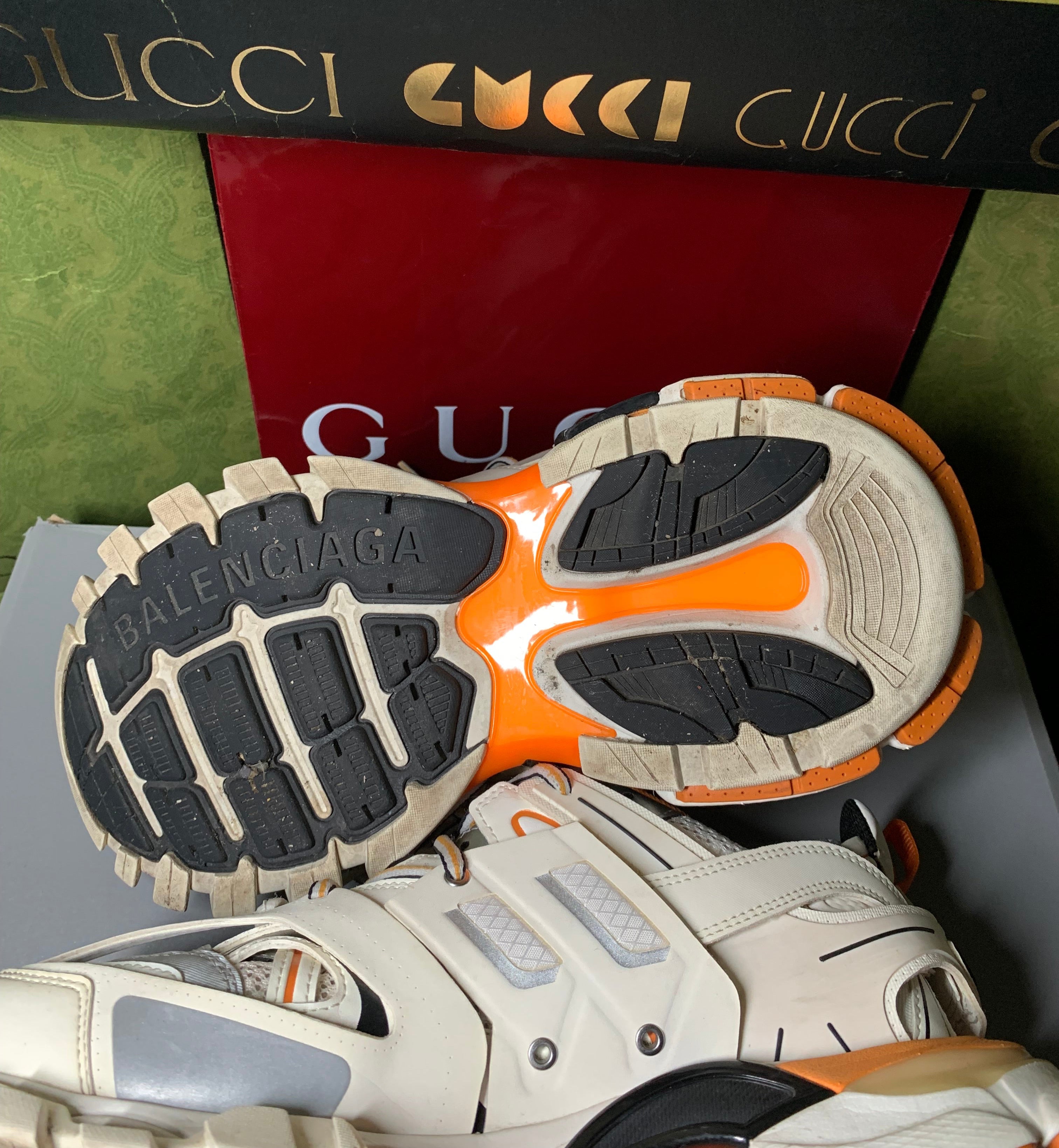 Balenciaga track orange/white