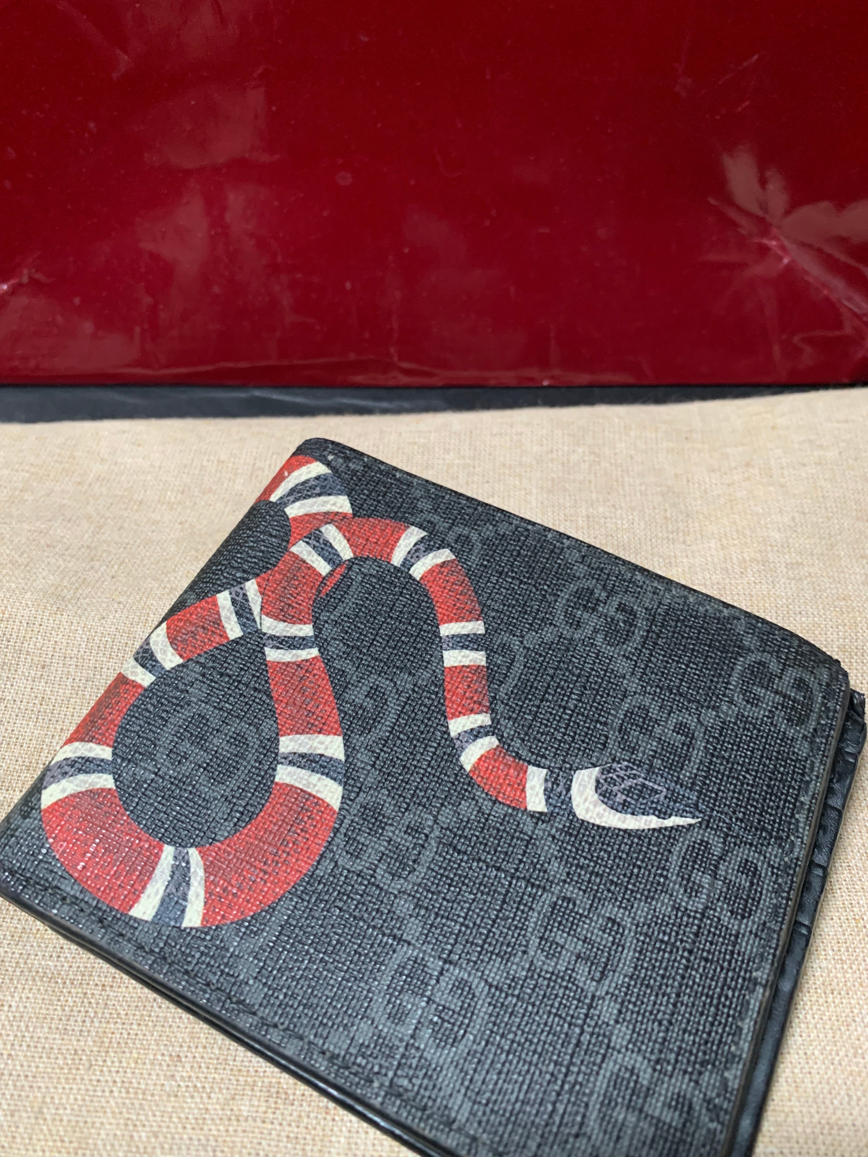 Gucci kingsnake supreme canvas wallet